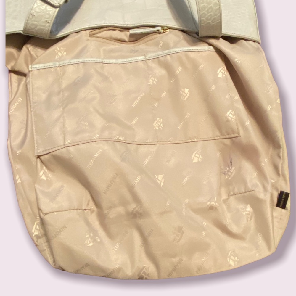 BRAHMIN White Bag Large Shoulder Pebble Off-White - Picture 8 of 13